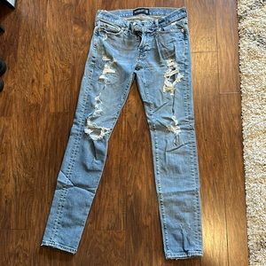 Abercrombie Super Skinny Ripped Jeans, 30W 32L